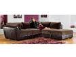 CORNER GROUP,  5-PIECE modular suite,  brown fabric and....