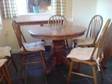 SOLID WOOD oak veneered extendable table and 6 chairs....