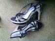£4 - NEW LOOK Black Patent/Cork Sandals