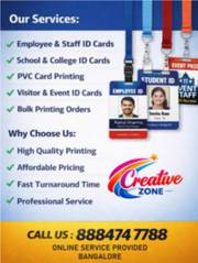Plastic ID card Rs. 20/- Only | Lanyards Rs. 30/- | Contact Creative 